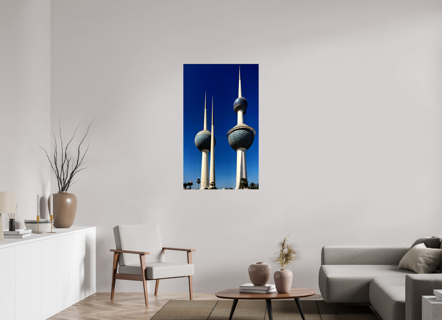 28 x 46.6″, Photo Print Under Acrylic Glass Kuwait Towers