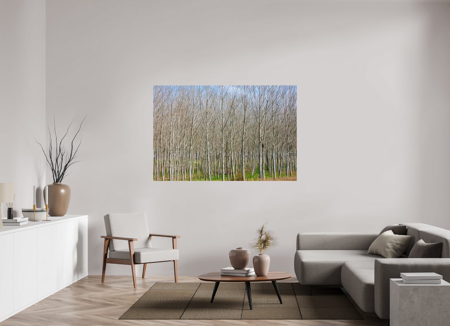66 x 44″, Photo Print Under Acrylic Glass Treeline Italy
