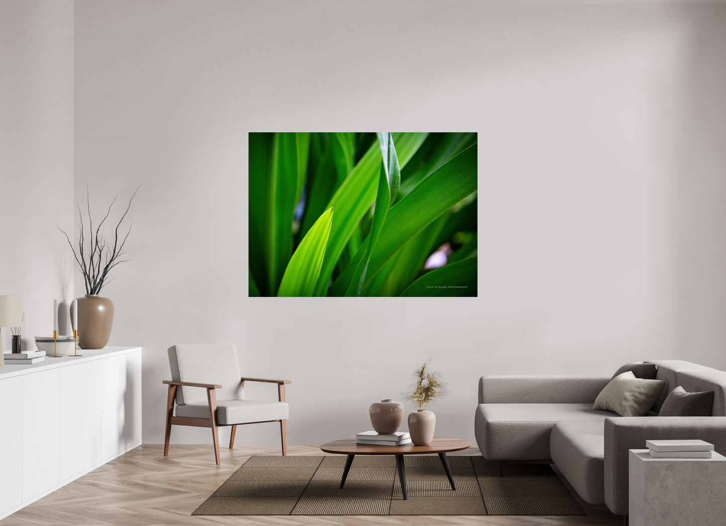 65.3 x 47″, Photo Print Under Acrylic Glass Blades of Peace