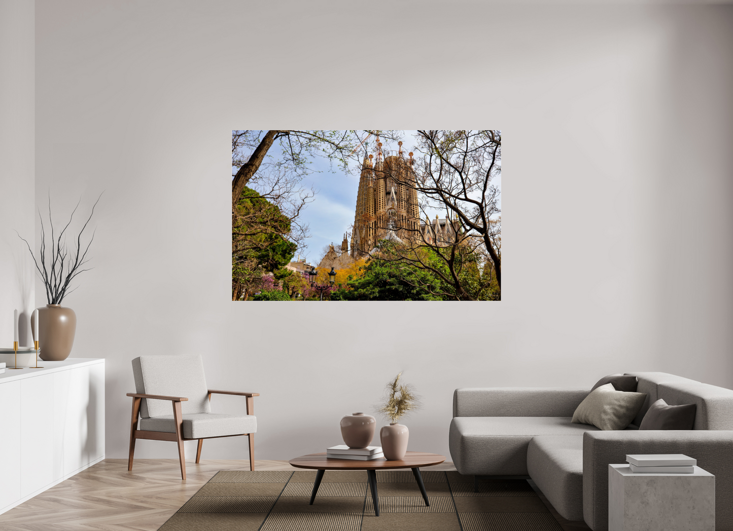 74.1 x 47″, Photo Print Under Acrylic Glass La Sagrada Familia Barcelona