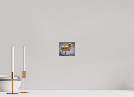 4.9 x 4″, Photo Print Under Acrylic Glass Baby Flamingo
