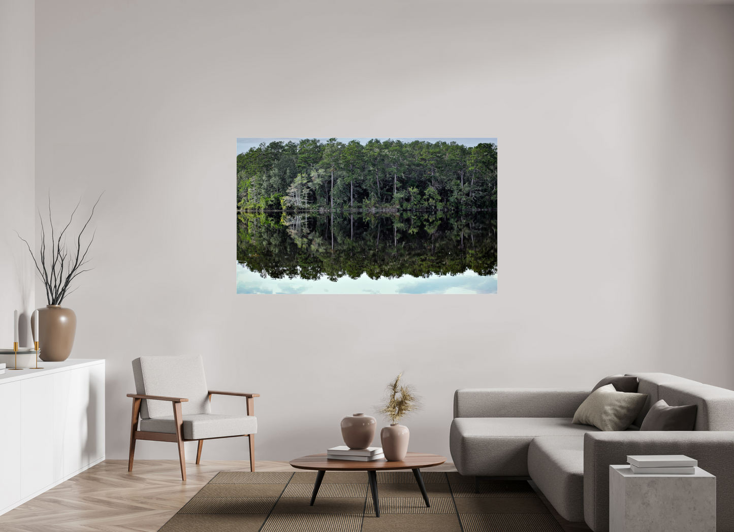 71.7 x 43″, Photo Print Under Acrylic Glass Lake Rim