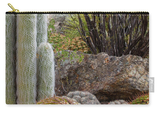 Cacti III Closeup - Zip Pouch