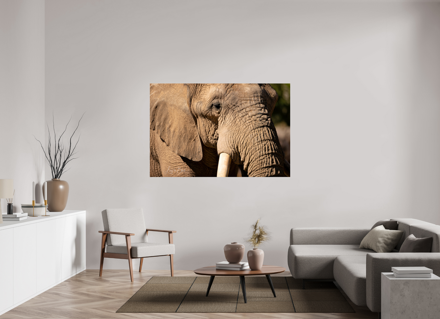 66 x 44″, Photo Print Under Acrylic Glass Ellie The Elephant