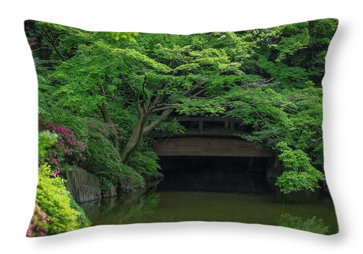Gardens of Tokyo V - Throw Pillow