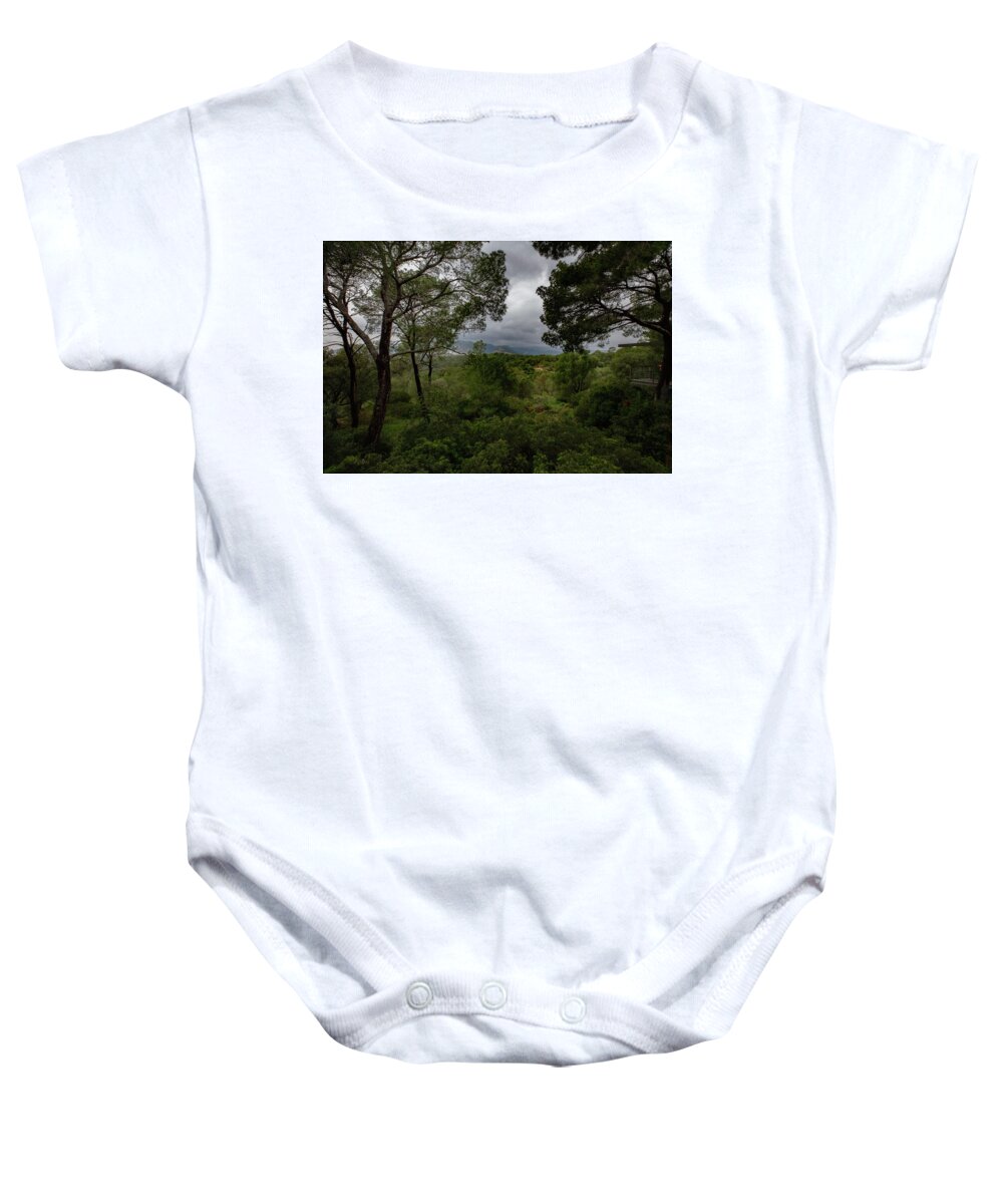 Hillside View from Spain Castle Gardens - Baby Onesie