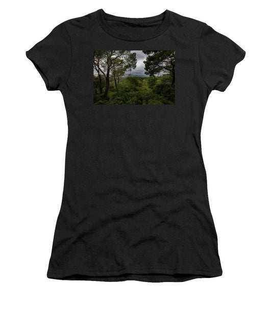 Hillside View from Spain Castle Gardens - Women's T-Shirt