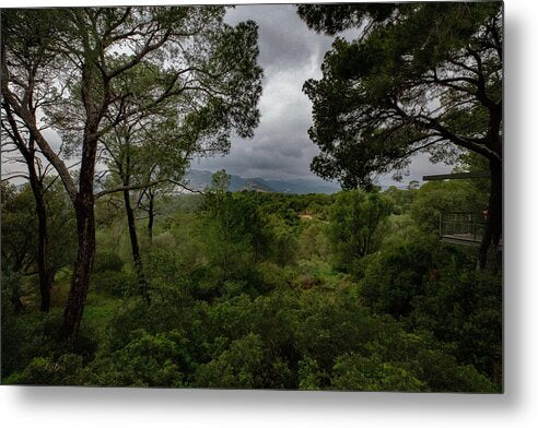 Hillside View from Spain Castle Gardens - Metal Print