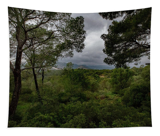 Hillside View from Spain Castle Gardens - Tapestry