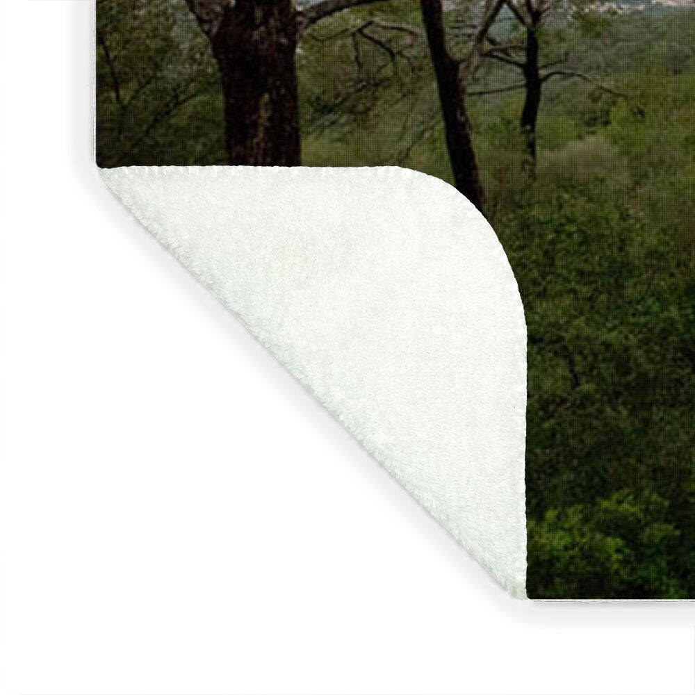 Hillside View from Spain Castle Gardens - Blanket