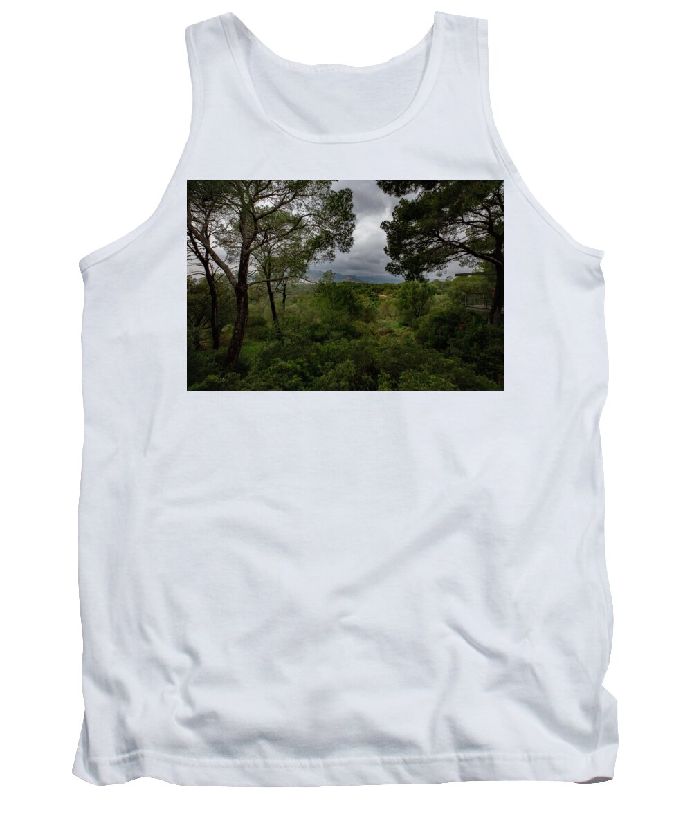 Hillside View from Spain Castle Gardens - Tank Top