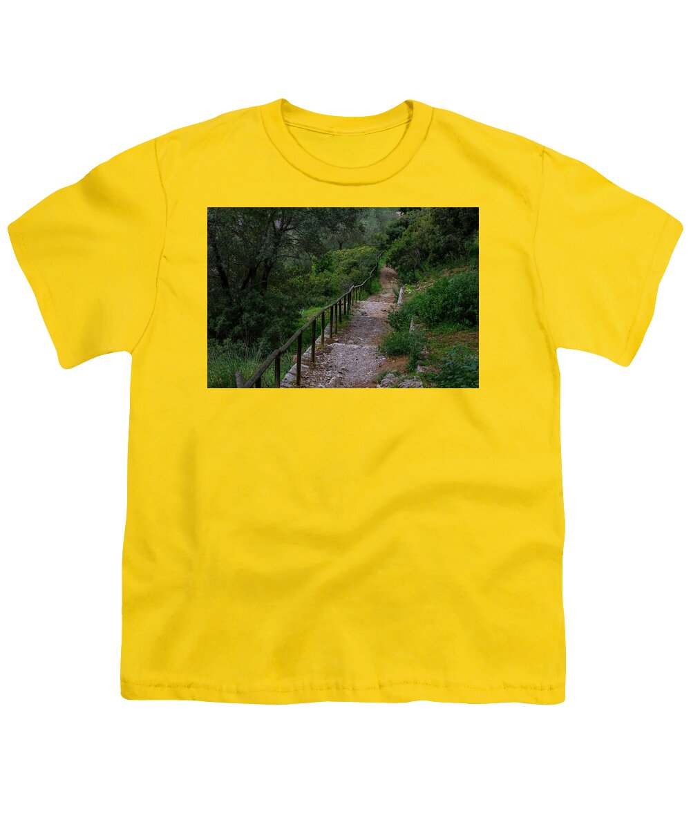 Hillside View from Spain Castle Gardens III - Youth T-Shirt