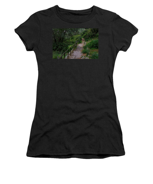 Hillside View from Spain Castle Gardens III - Women's T-Shirt