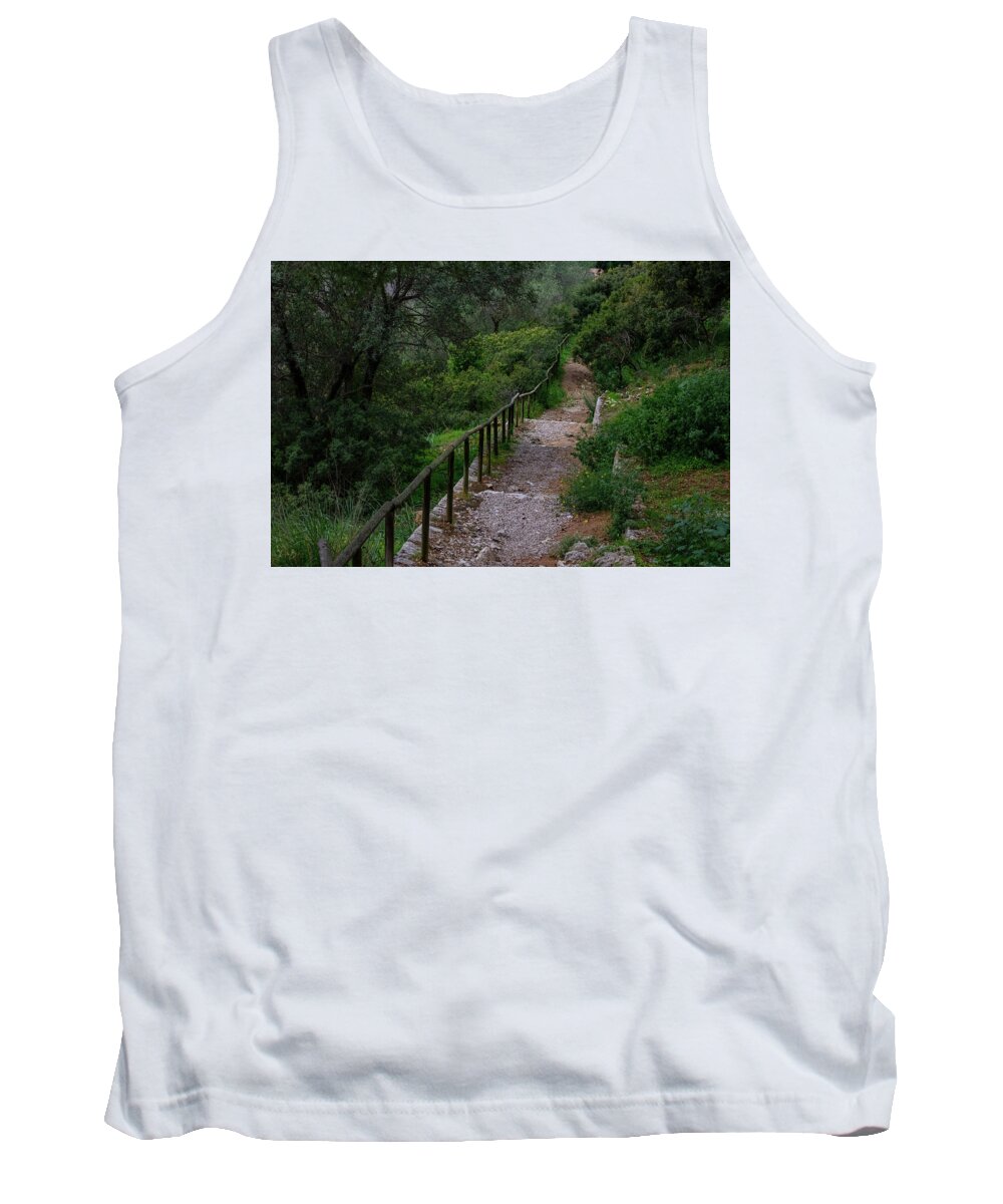 Hillside View from Spain Castle Gardens III - Tank Top