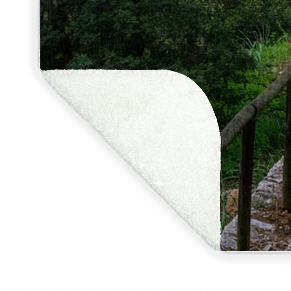 Hillside View from Spain Castle Gardens III - Blanket