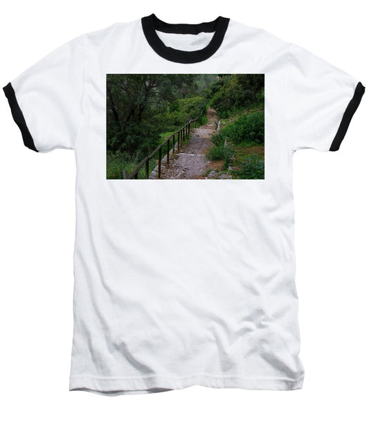 Hillside View from Spain Castle Gardens III - Baseball T-Shirt