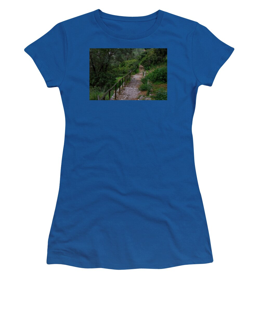 Hillside View from Spain Castle Gardens III - Women's T-Shirt