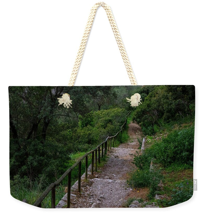 Hillside View from Spain Castle Gardens III - Weekender Tote Bag