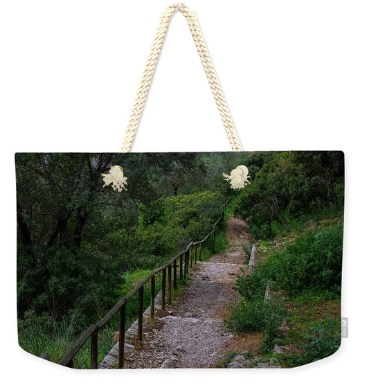 Hillside View from Spain Castle Gardens III - Weekender Tote Bag