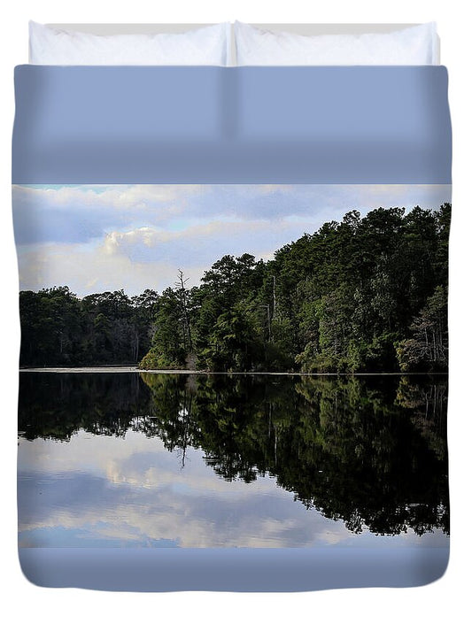 Lake Rim of North Carolina II - Duvet Cover