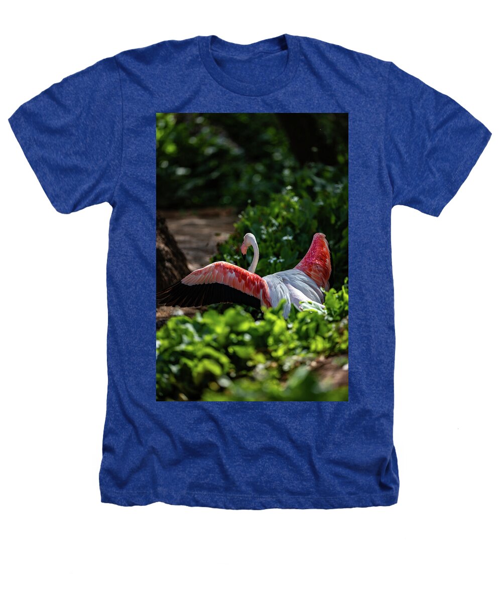 Reverse Fly Flamingo - Heathers T-Shirt