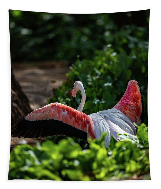 Reverse Fly Flamingo - Tapestry