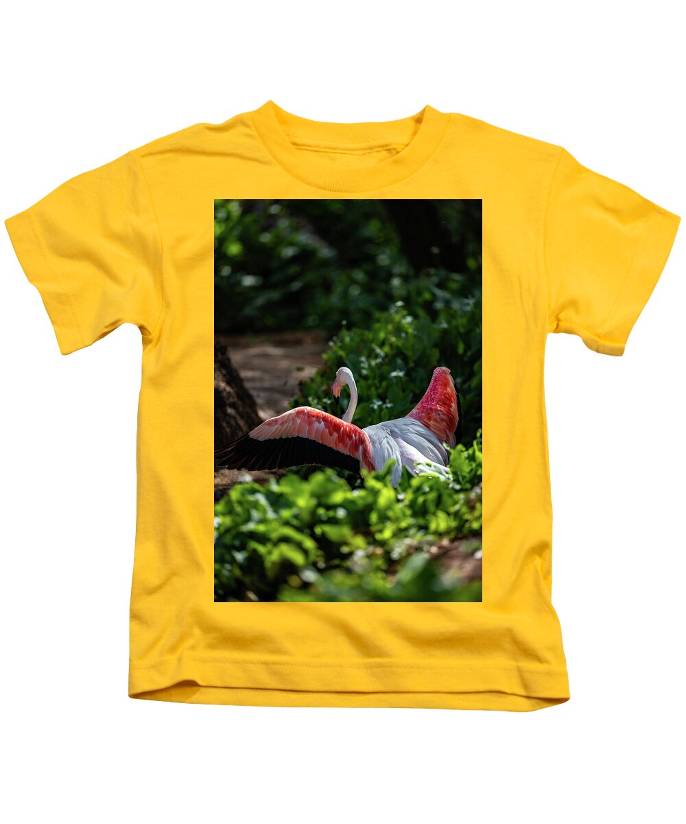 Reverse Fly Flamingo - Kids T-Shirt