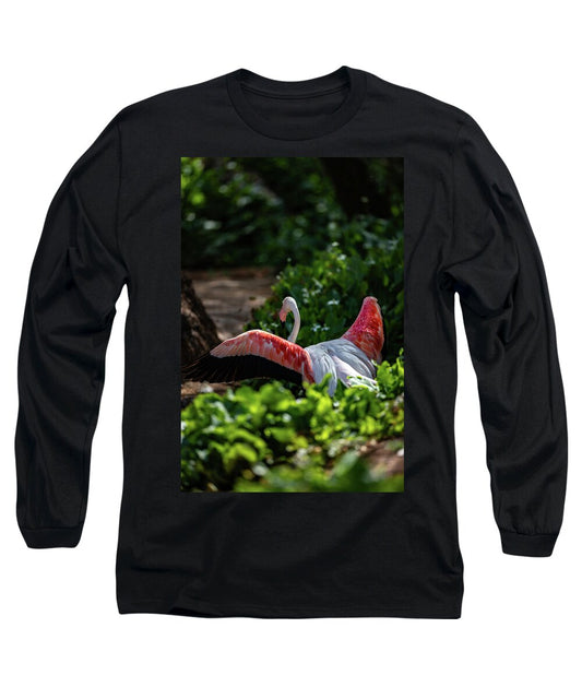 Reverse Fly Flamingo - Long Sleeve T-Shirt
