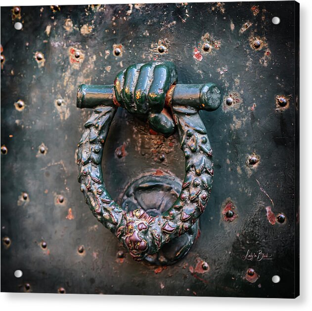 Weathered Door Knocker Italy - Acrylic Print