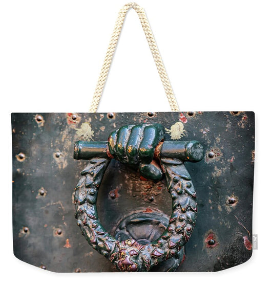 Weathered Door Knocker Italy - Weekender Tote Bag