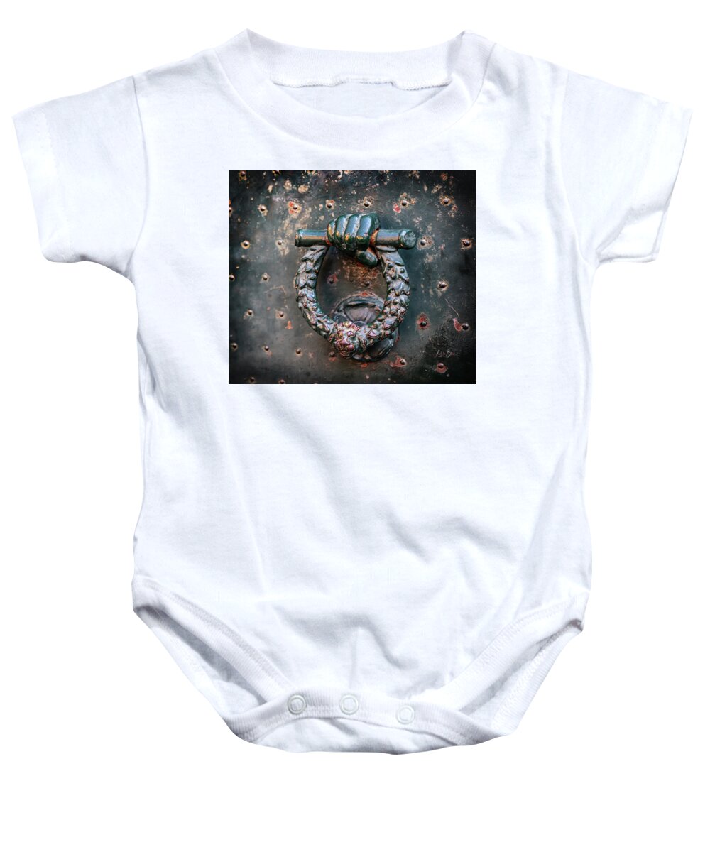 Weathered Door Knocker Italy - Baby Onesie