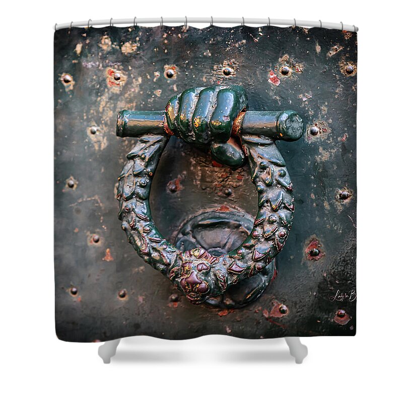 Weathered Door Knocker Italy - Shower Curtain