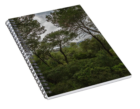 Hillside View from Spain Castle Gardens II - Spiral Notebook