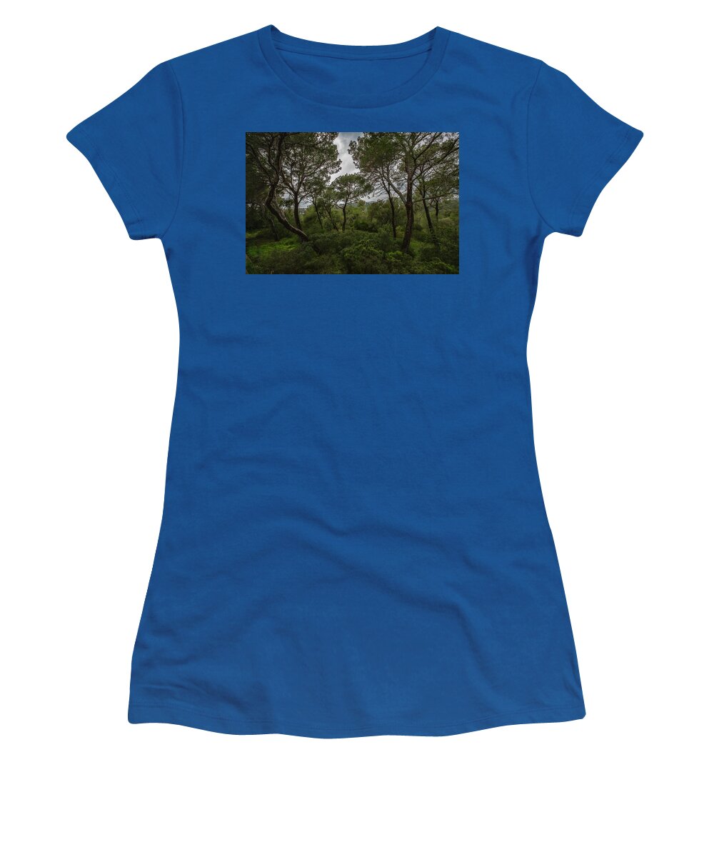Hillside View from Spain Castle Gardens II - Women's T-Shirt