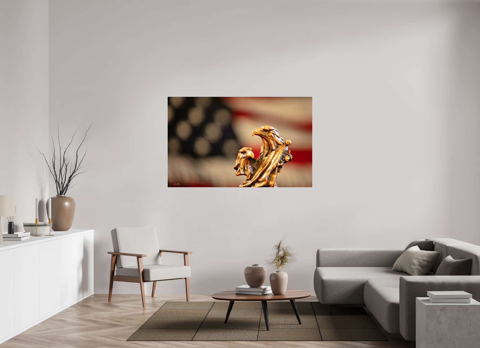62.3 x 39″, Photo Print Under Acrylic Glass Red Dawn