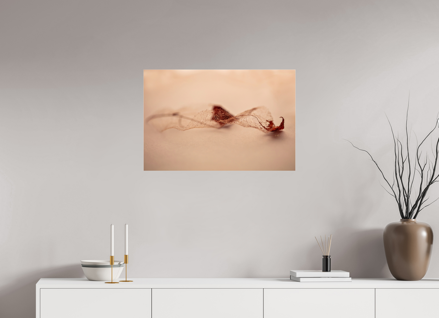 30 x 20″, Photo Print Under Acrylic Glass Leaf Left