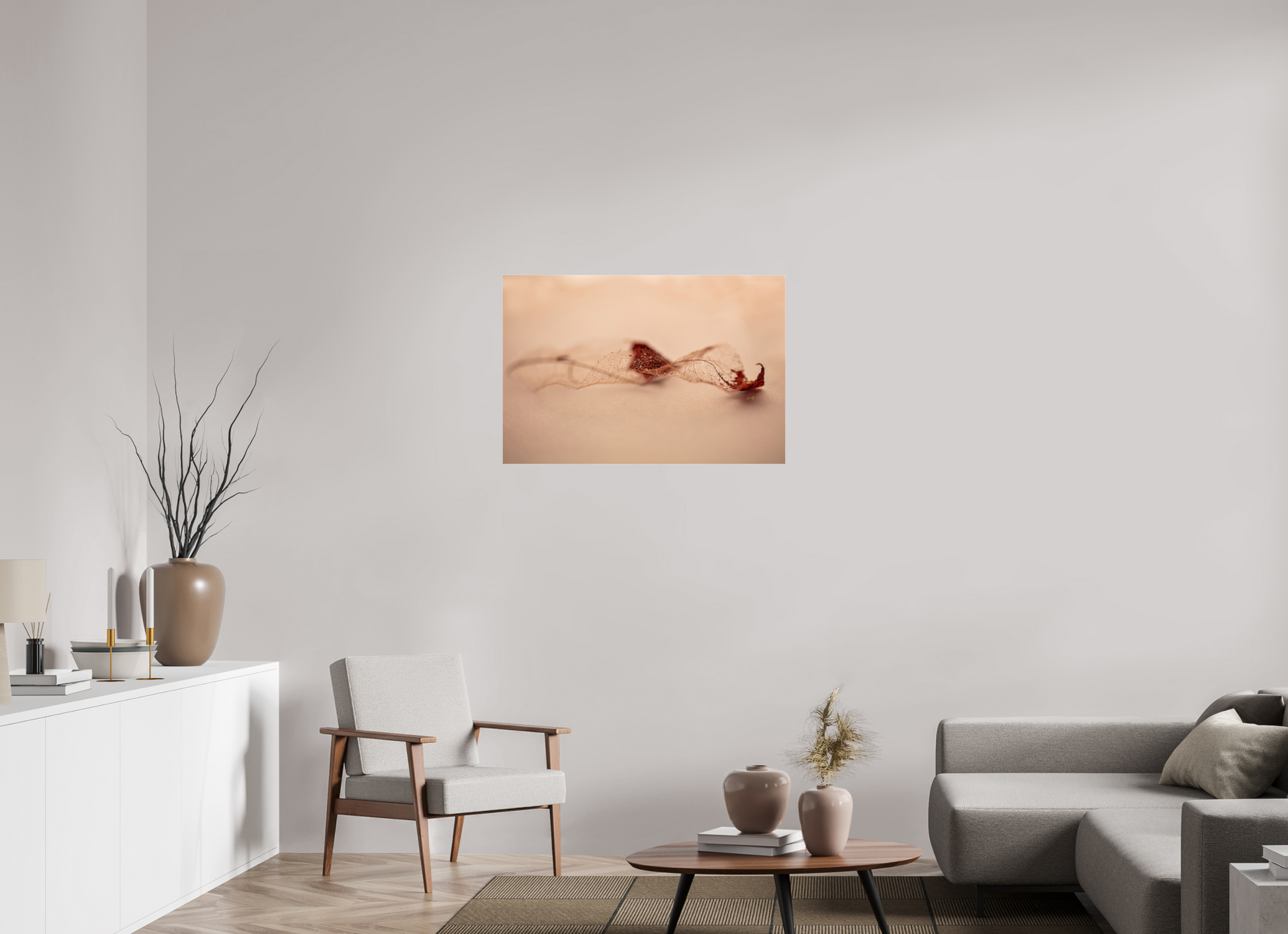 36 x 24″, Photo Print Under Acrylic Glass Leaf Left