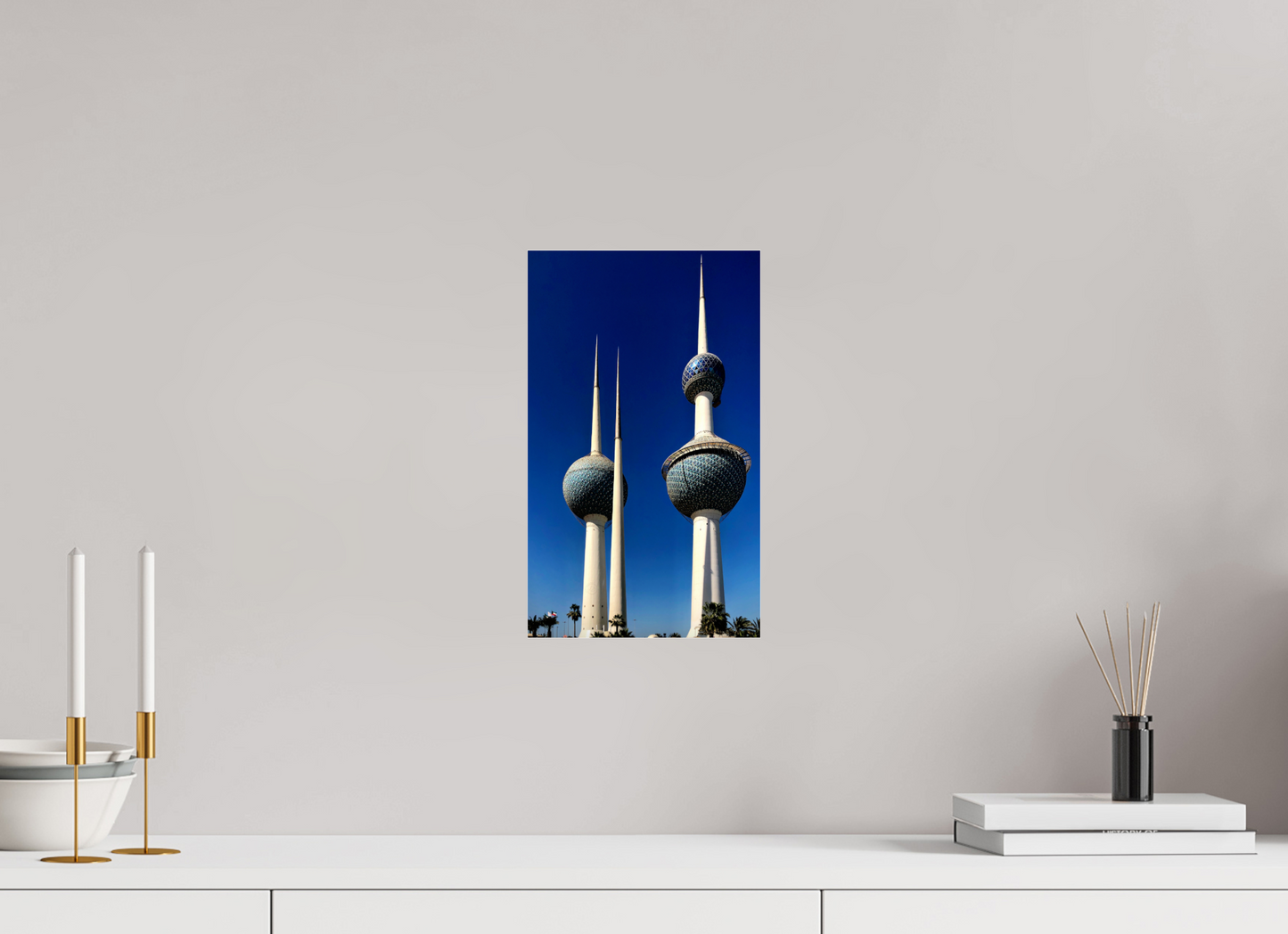 8 x 13.3″, Photo Print Under Acrylic Glass Kuwait Towers