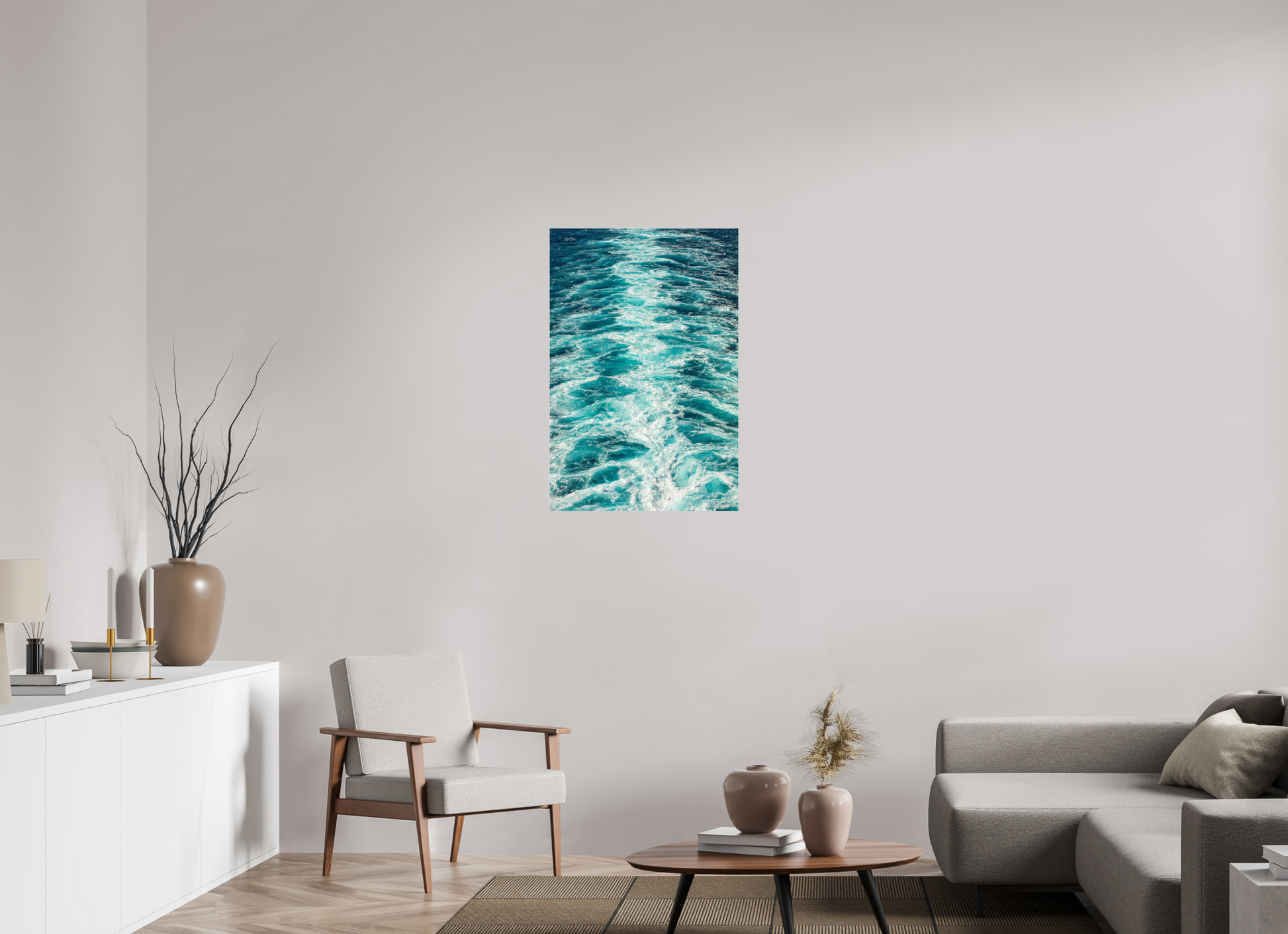 24 x 36″, Photo Print Under Acrylic Glass Off the Coastal Waters of Italy