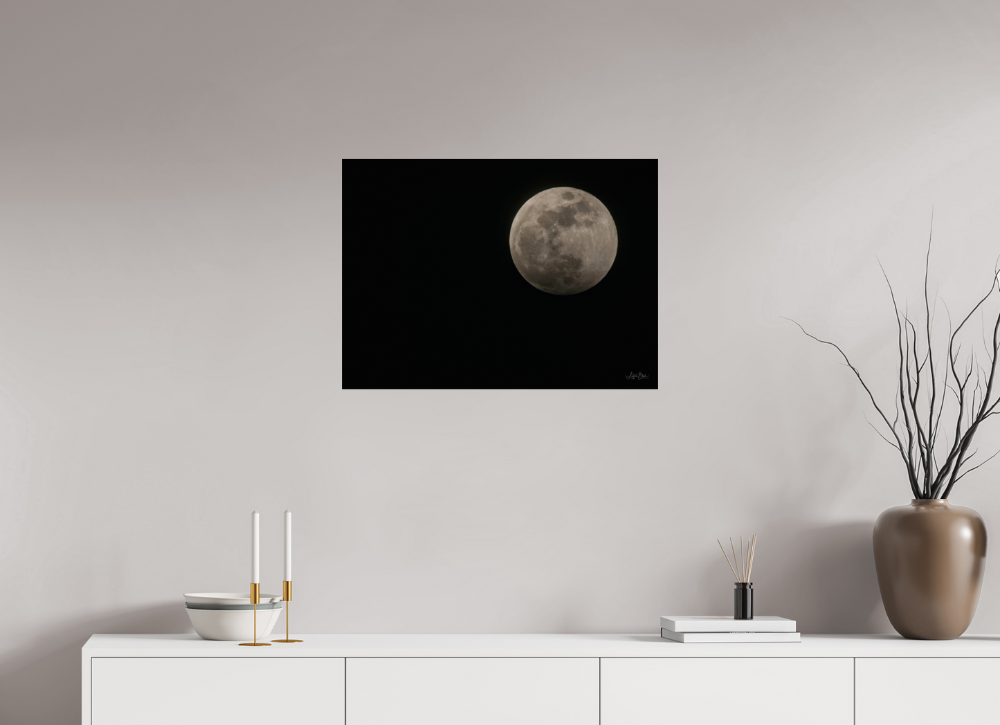 27.4 x 20″, Photo Print Under Acrylic Glass Moon Before The Blood