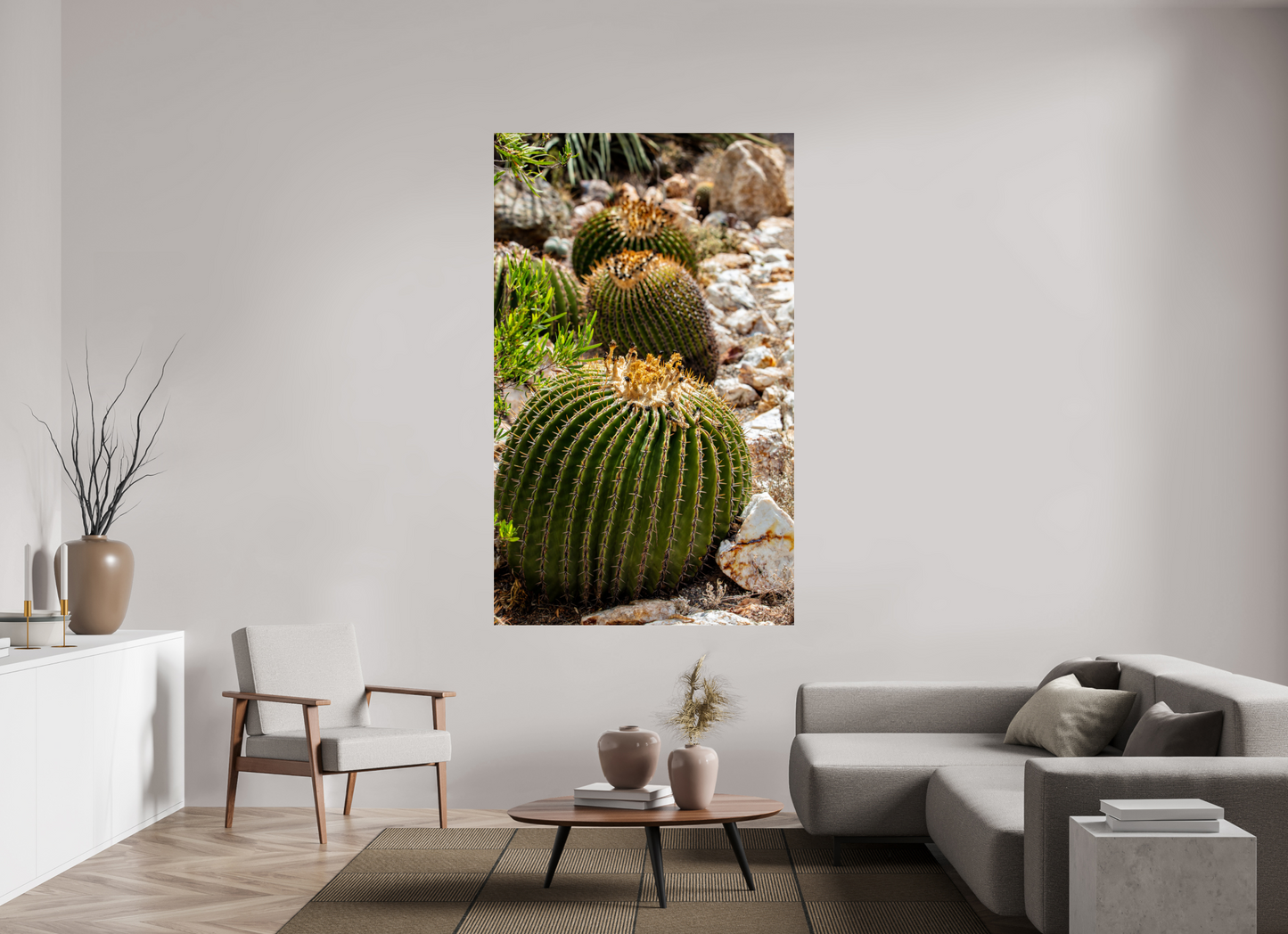 47 x 77.1″, Photo Print Under Acrylic Glass Cacti