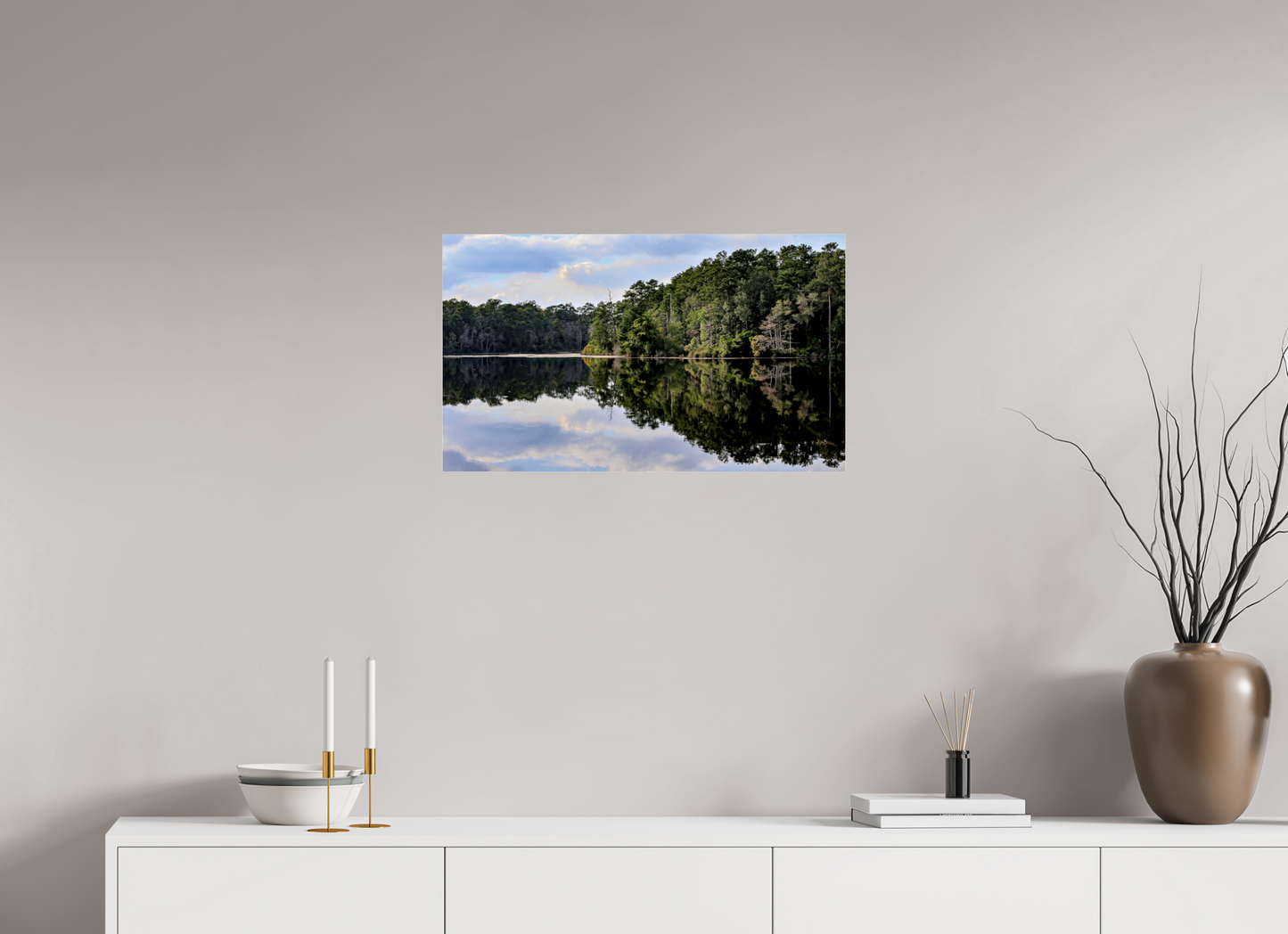 27.1 x 16″, Photo Print Under Acrylic Glass Lake Rim II