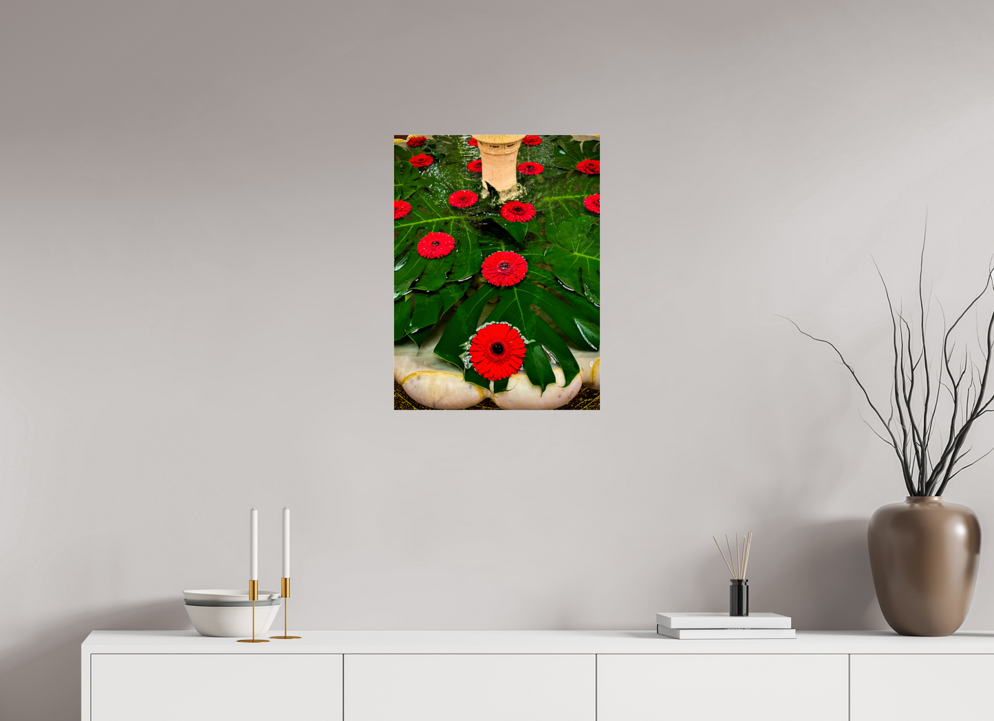 18 x 24″, Photo Print Under Acrylic Glass Applauding Waterfall of The Flowering Tutu