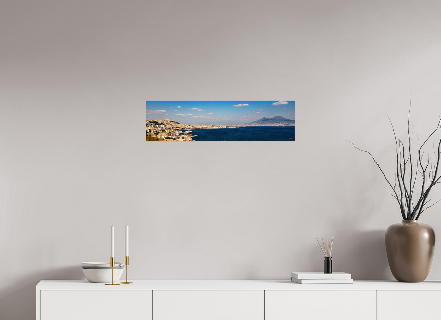 29.3 x 8″, Photo Print Under Acrylic Glass Naples Shoreline