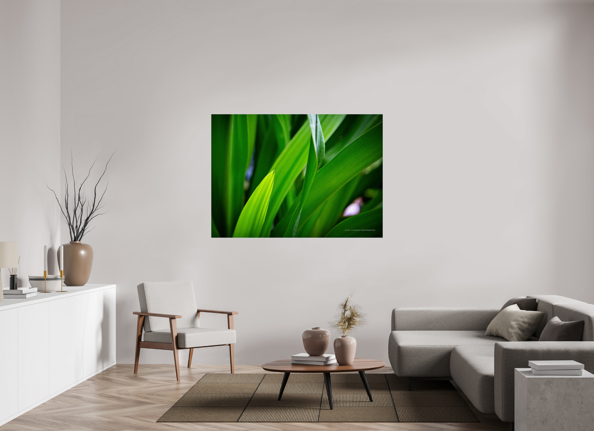 59.8 x 43″, Photo Print Under Acrylic Glass Blades of Peace