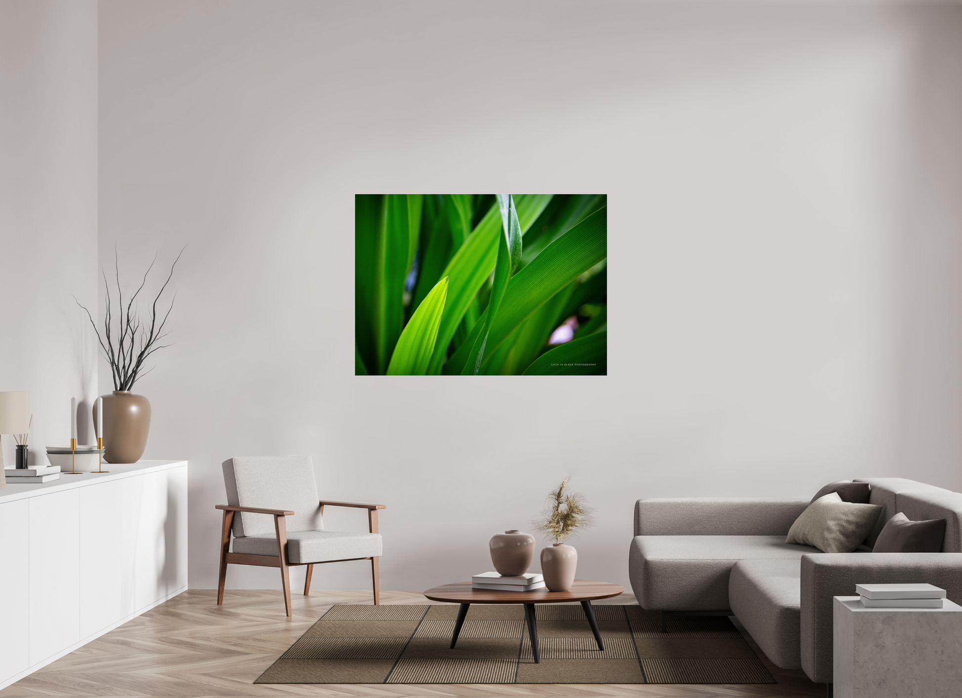 54.2 x 39″, Photo Print Under Acrylic Glass Blades of Peace