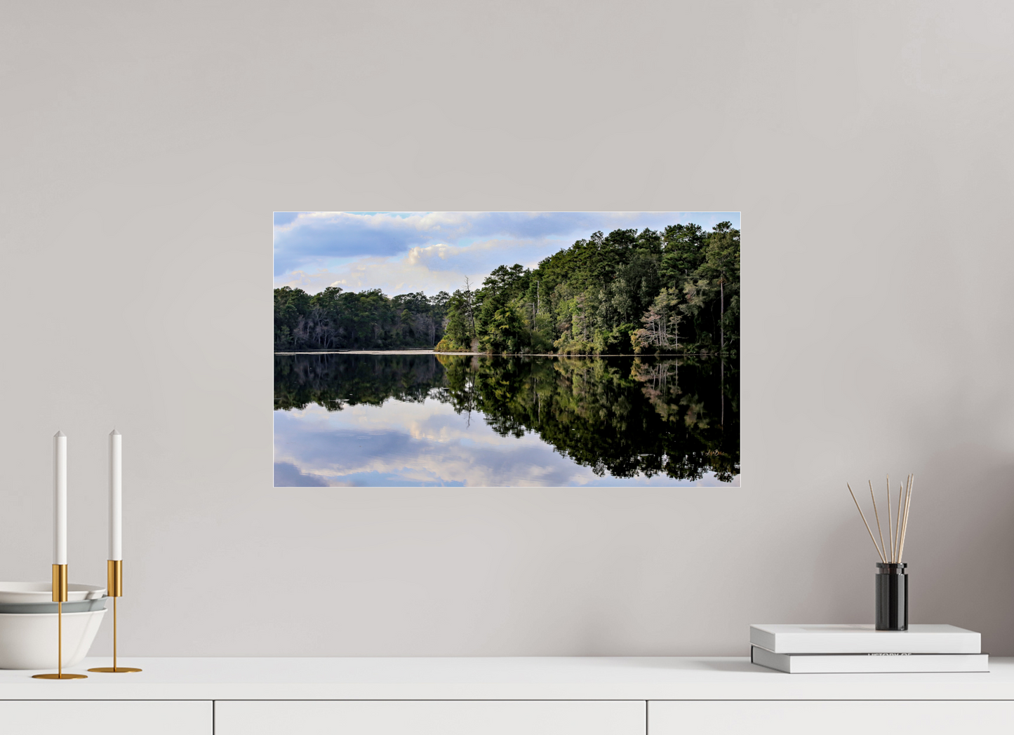20.4 x 12″, Photo Print Under Acrylic Glass Lake Rim II