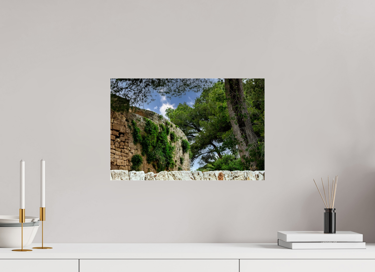 18.2 x 12″, Photo Print Under Acrylic Glass Span Castle IV