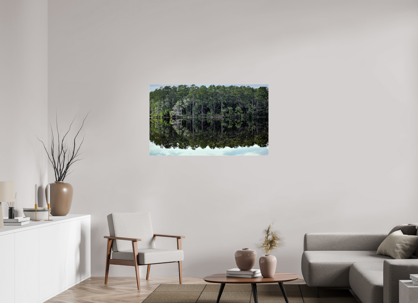 46.7 x 28″, Photo Print Under Acrylic Glass Lake Rim