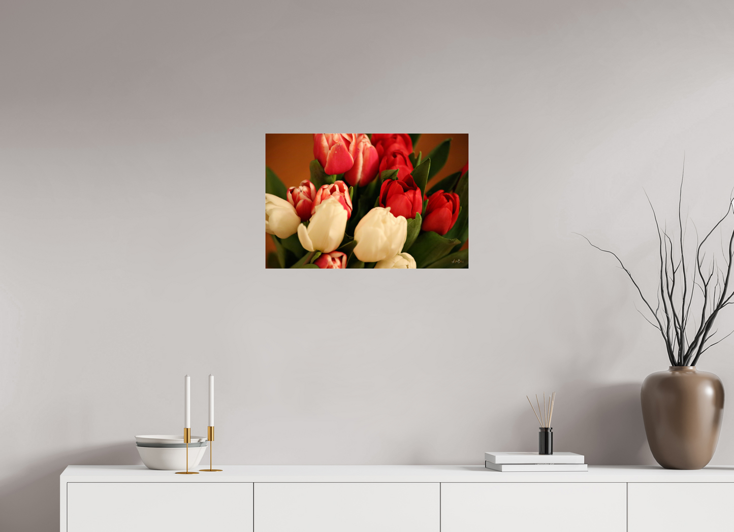 24 x 16″, Photo Print Under Acrylic Glass Tulips